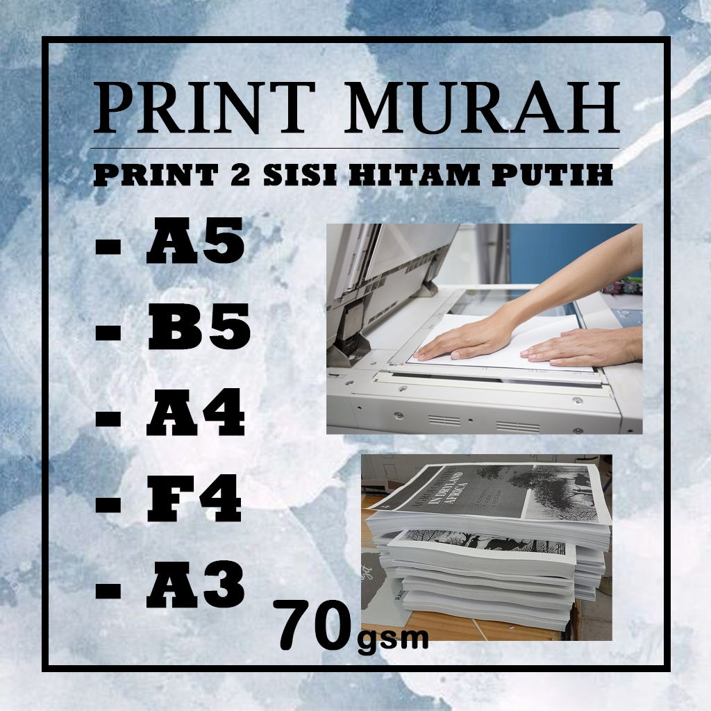 

PRINT WARNA MURAH A5/A4/F4/B5 70GR