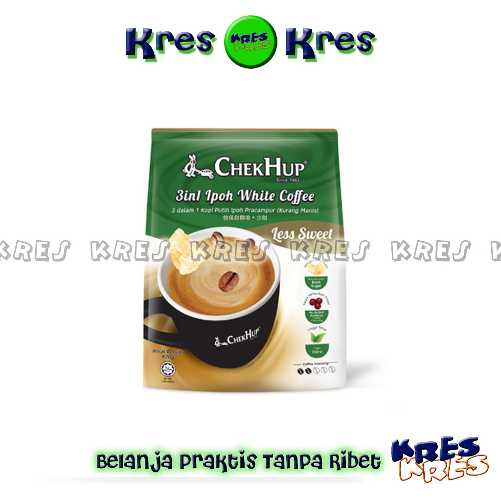 

CHEK HUP Ipoh White Coffee Less Sweet Kopi ChekHup Halal