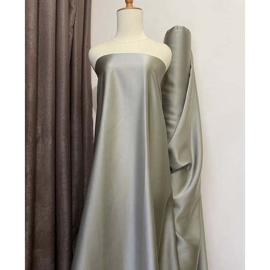 Hot Brand  Kain Satin Maxxmaraa Original Warna Sage Green