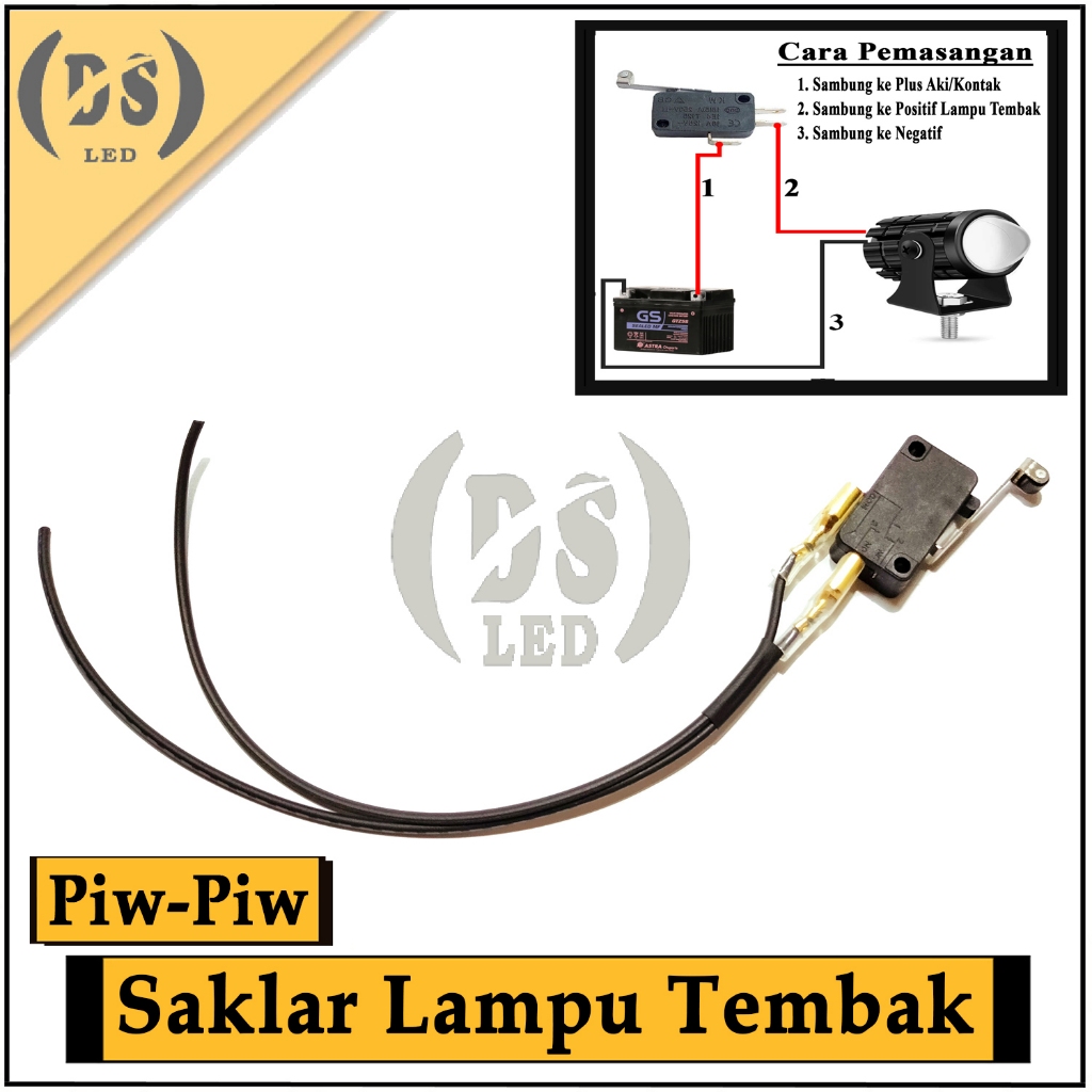 Saklar Tembak Piw piw / Saklar Lampu Dim ngedim / Sakelar Tembak Microswitch