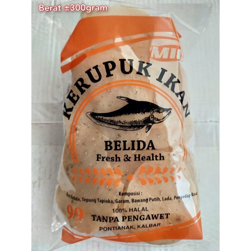 

Kerupuk Ikan Belida Fresh and Health / Krupuk Ikan Belidak Sahang / Kerupuk Ikan 99 / Kerupuk Ikan Pipih / Kerupuk Ikan Khas Pontianak / Kerupuk Mentah / Oleh Oleh Khas Kalimantan Barat