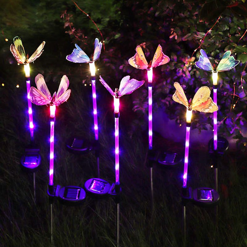 Lampu Taman LED Tenaga Surya untuk Dekorasi Butterfly / Windmill Solar Flower Light lampu tenaga sur