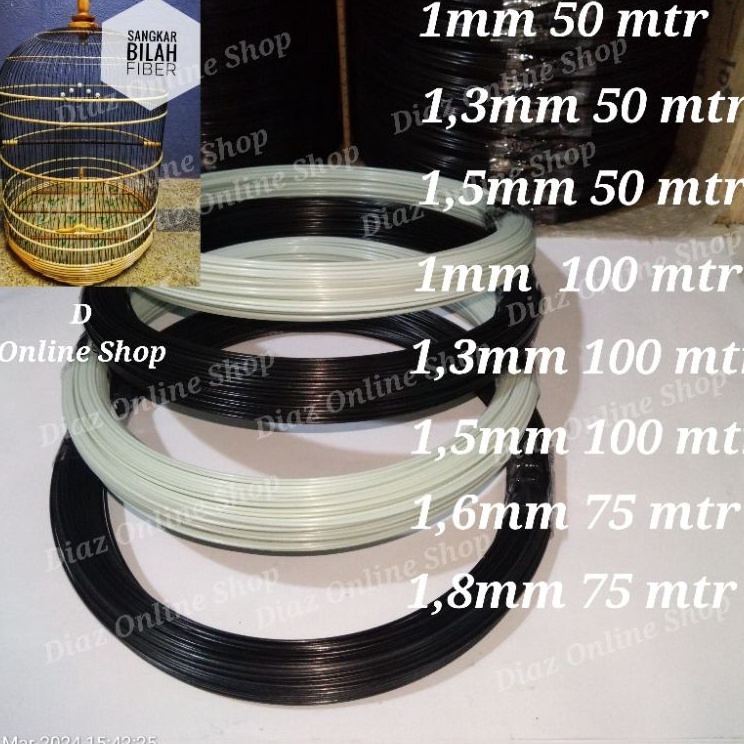 jeruji ruji fiber sangkar burung