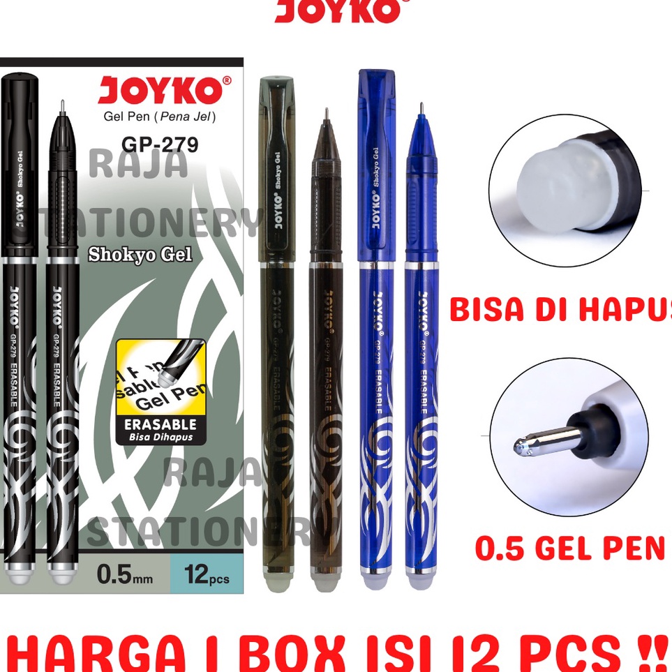 

Essential JOYKO EBLE GEL PEN HITAM BIRU PULPEN PEN BISA DIHAPUS JOYKO LUSIN GP279 12PCS