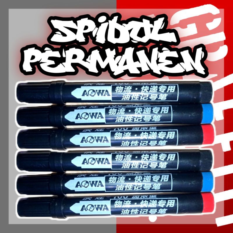 

Spidol Permanen Spidol Hitam Biru Merah Permanent Marker Spidol