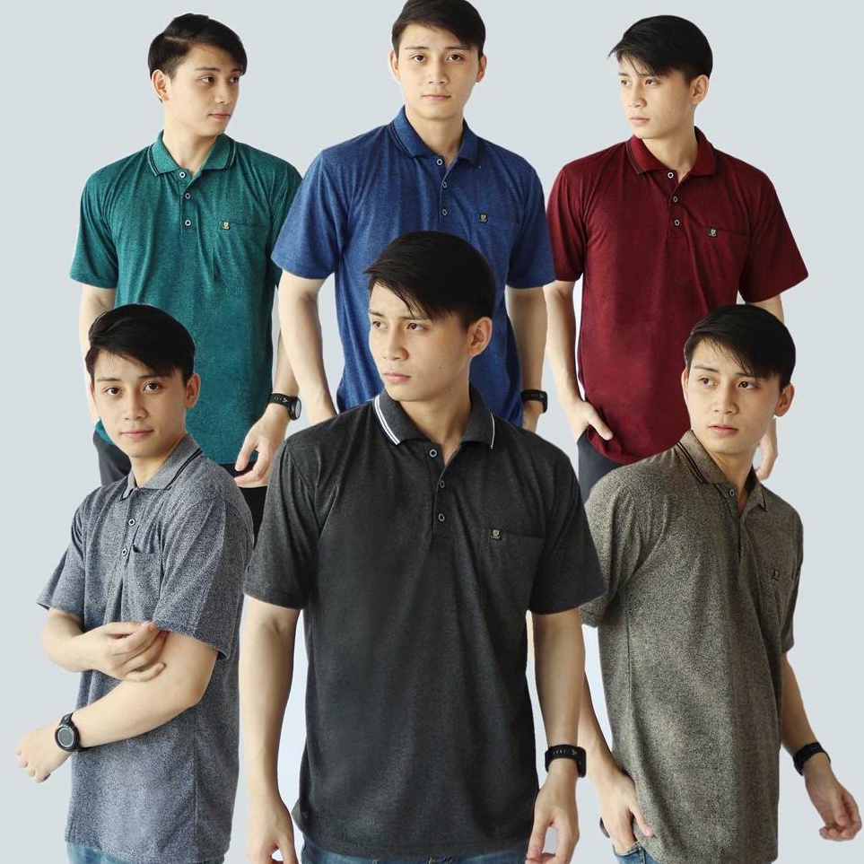 Lebih Irit  Liso wear  Kaos kerah pria jumbo polos saku dewasa  kaos polo korea twis t shirt