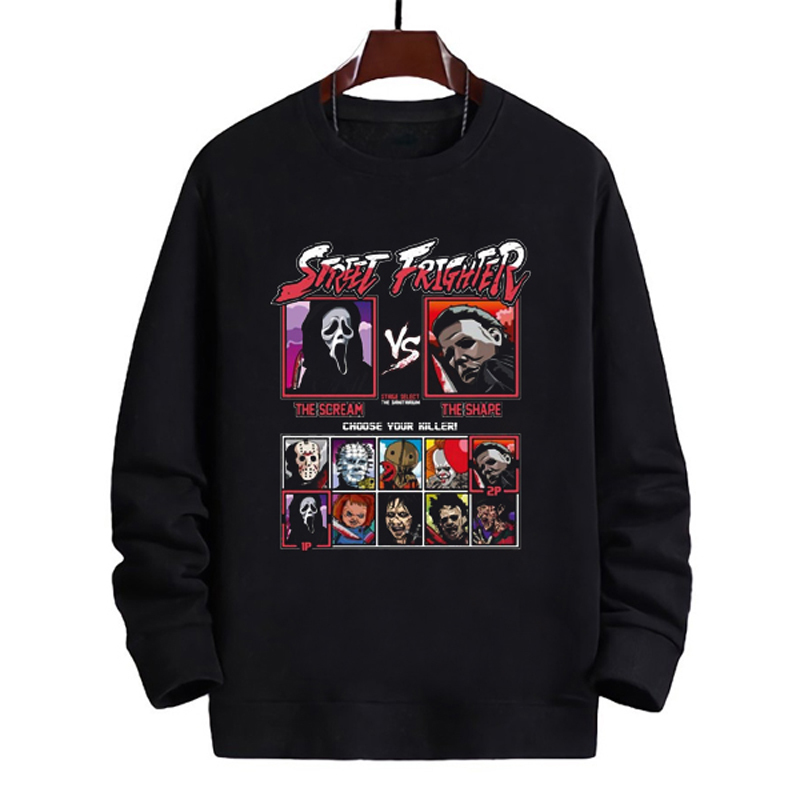 Sweater Halloween Street Fighter Crewneck Bahan Cotton Fleece | READY STOCK & SIAP KIRIM