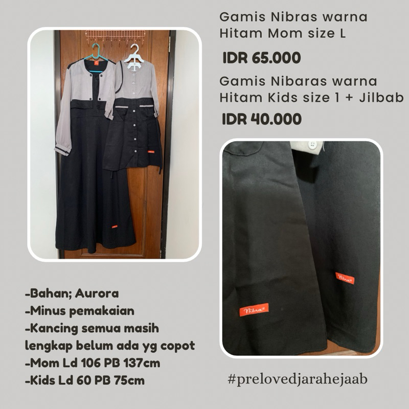 PRELOVED AINUN DRESS & SET MEISYA KIDS BY KHAZARA KIDS & COUPLE GAMIS NIBRAS