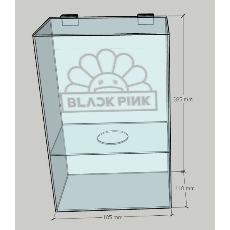 Box Display Akrilik Light stick KPOP Blackpink X Takashi Murakami Bahan Akrilik Premium Tebal
