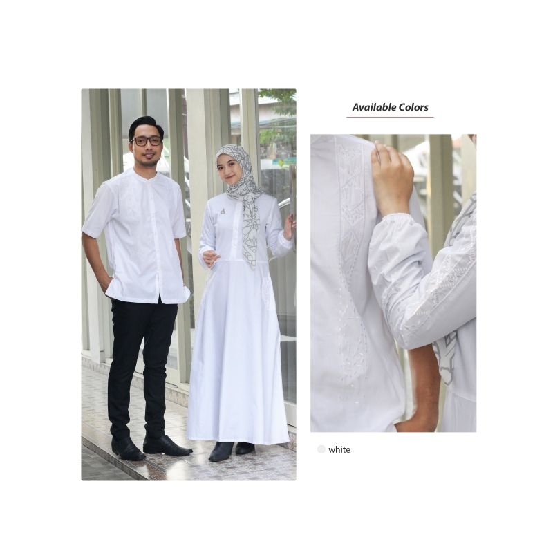COUPLE IHROM DANNIS TERBARU || ABAYA DANNIS PUTIH || KOKO DANNIS PUTIH