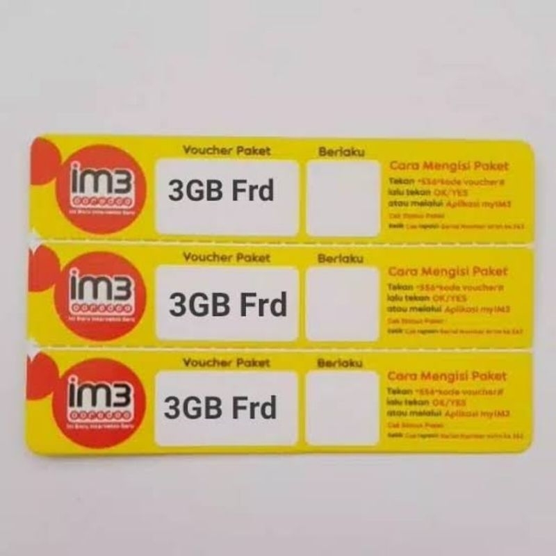 Voucher Indosat 3Gb