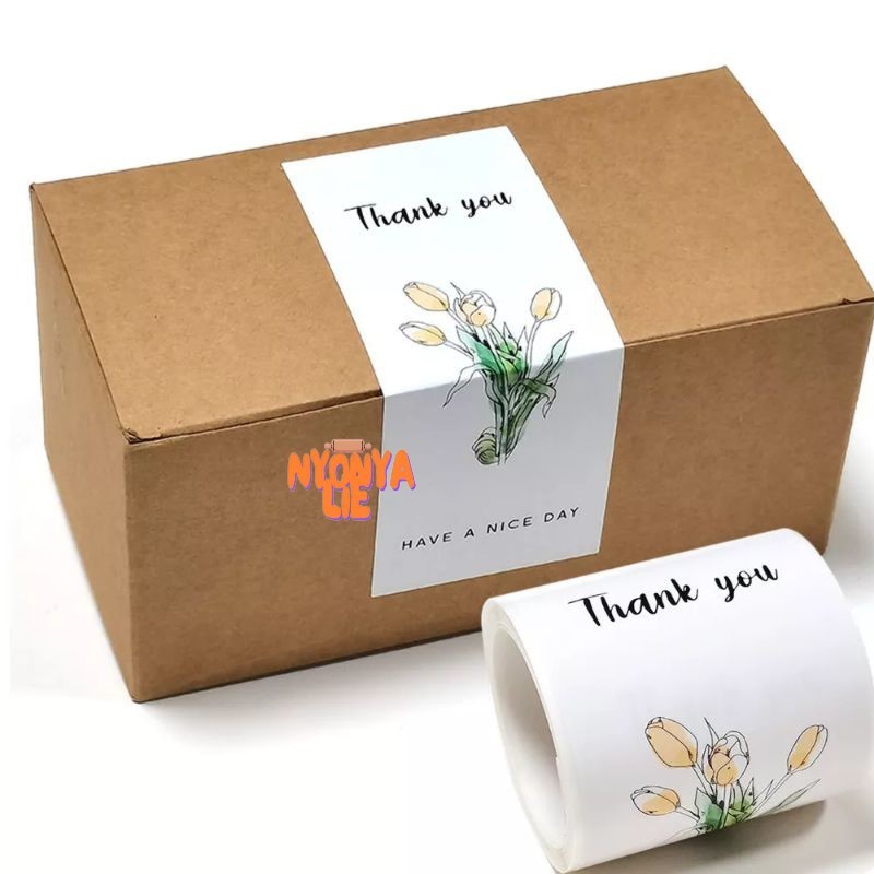 

TQL08 Seal Sticker Thank You Best Wishes Happy Post Package Label Segel Kemasan Paket Kotak