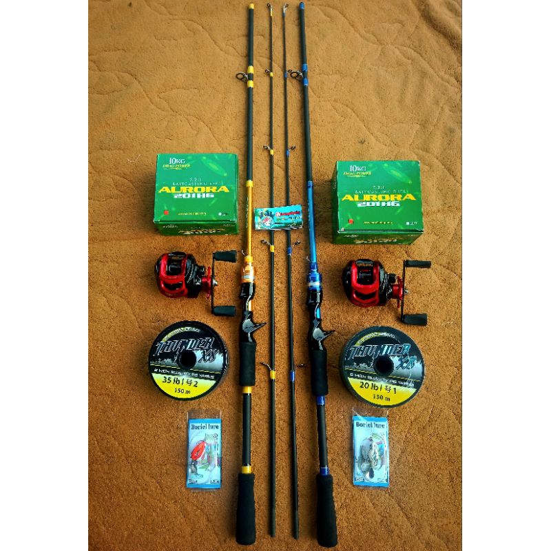 PAKET LENGKAP CASTING TIPE BAITCASTING  BC SIAP PAKAI