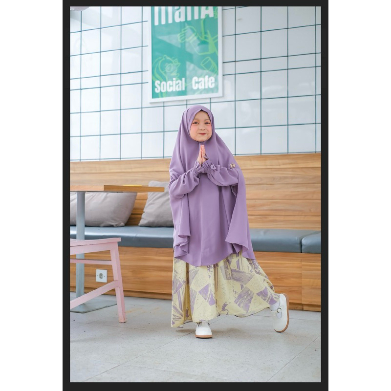 Gamis Ummi / Gamis Anak Syar’i Terbaru / Baju Gamis Anak / Setelan Gamis Kerudung DZ 564