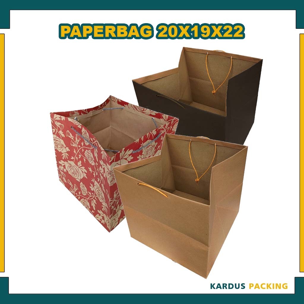 

Paper Bag 20X19X22 Cm (PAKET 12 PCS) / Tas Kertas / Tas Kado / Tas Souvenir