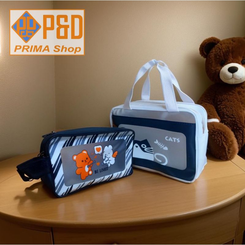 Tas Make up, Tas kosmetik Skincare, Travel Pouch bag karakter lucu TB6,19