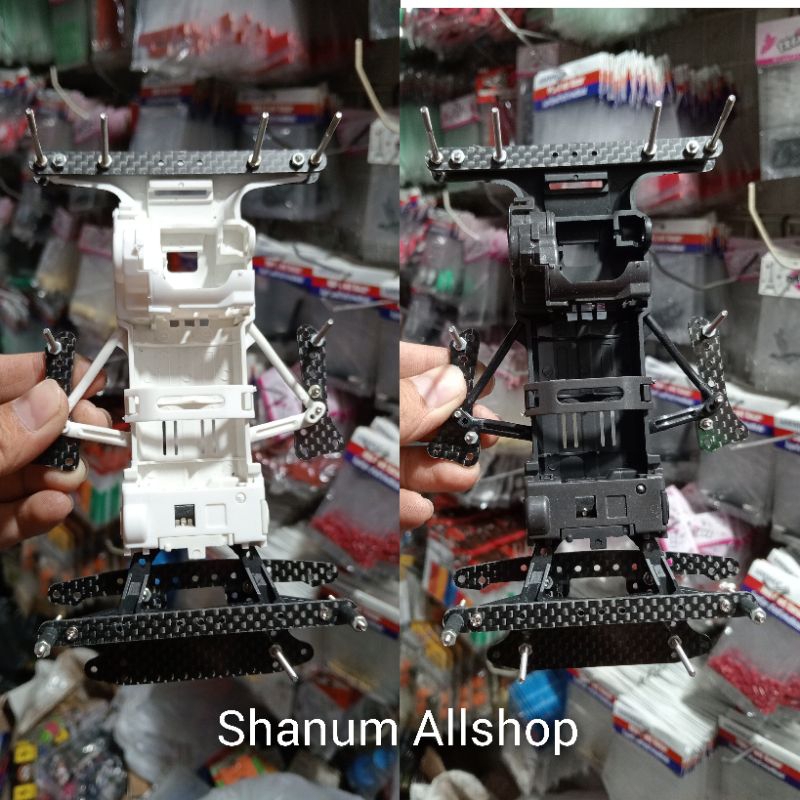 TAMIYA SIDE DAMPER BMAX CHASIS SFM CARBON PROJECT D [ KOSONGAN ]