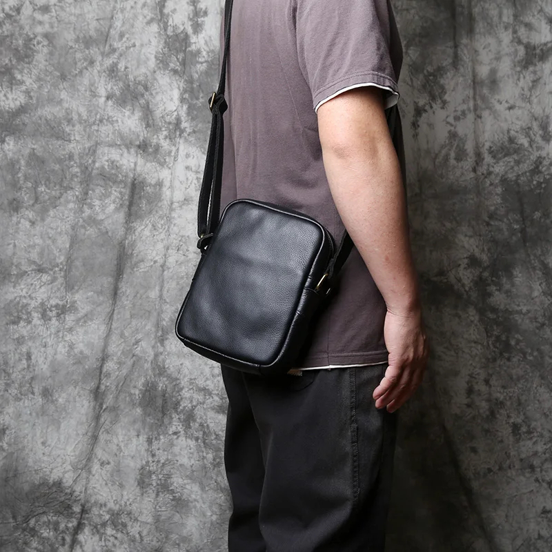 Tas Bahu Selempang Pria Kulit Sapi Asli - Tas Pria Selempang Kulit Asli Original - Tas Pria Asli Kul