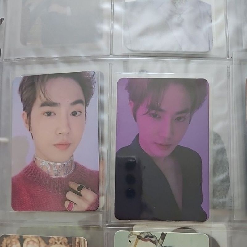EXO suho junmyeon love shot blue red merah biru photocard pc official