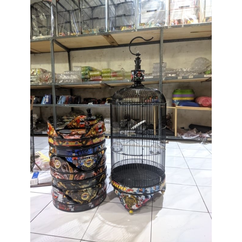 Sangkar Lovebird Tebok PVC Decal Ebod Jaya full Asesoris Sangkar kapsul Lovebird lomba