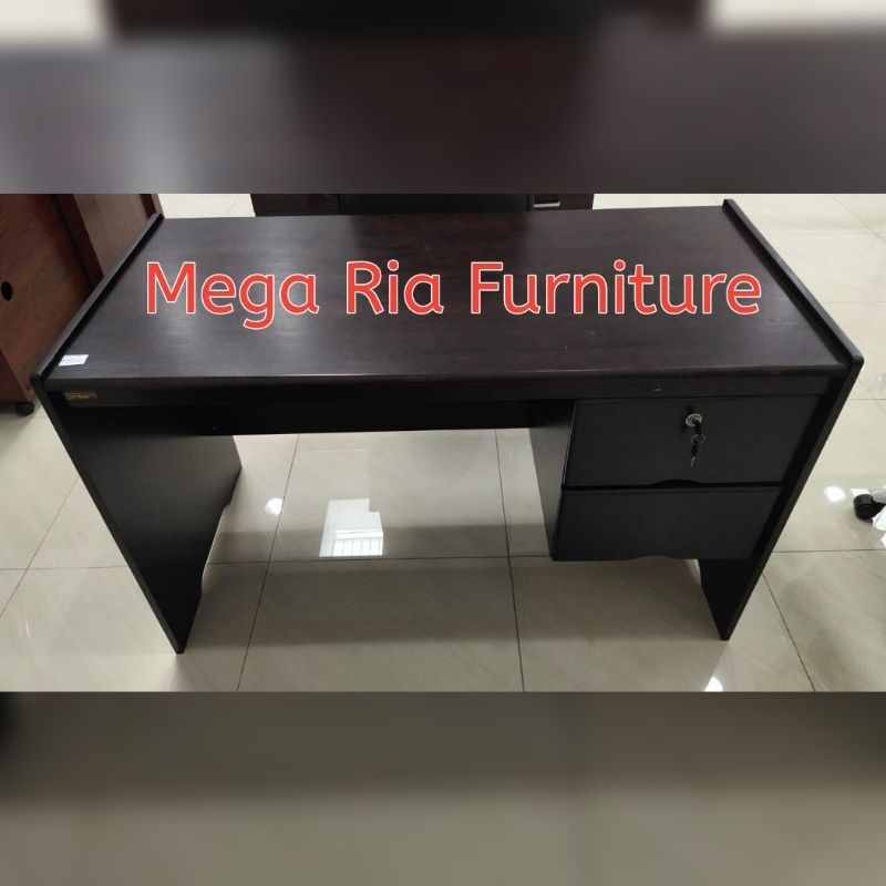 Meja Kantor 120cm LB Kayu Padu ( 1/2Biro ) atau Meja Kerja Kayu
