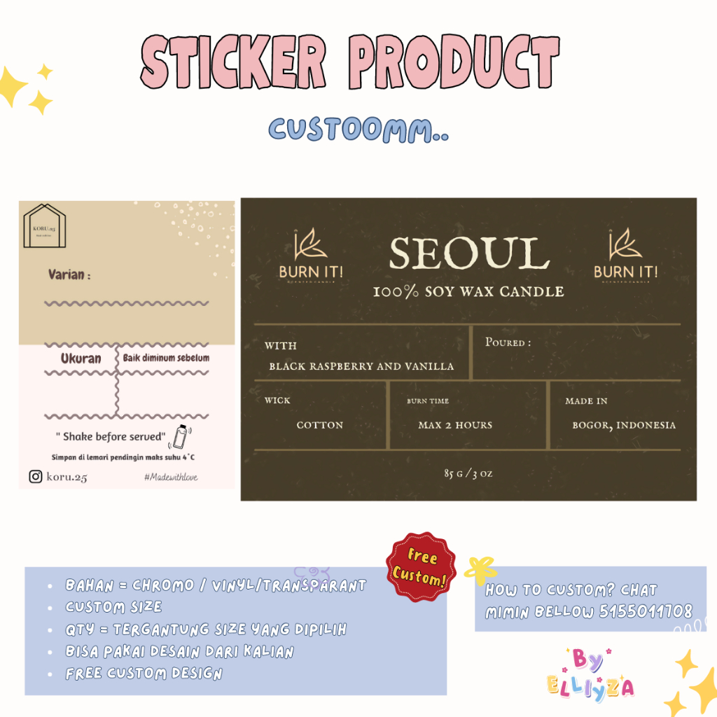 

Sticker Product Custom | Cetak Stiker Label Produk Kemasan