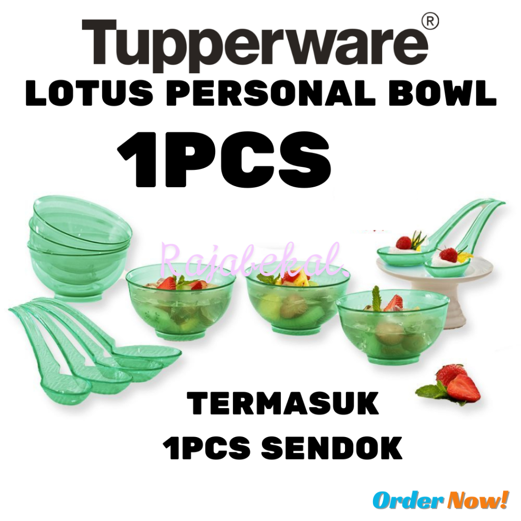 PROMO Tupperware  Lotus Personal Bowl ECER 1pcs free spoon 1pcs