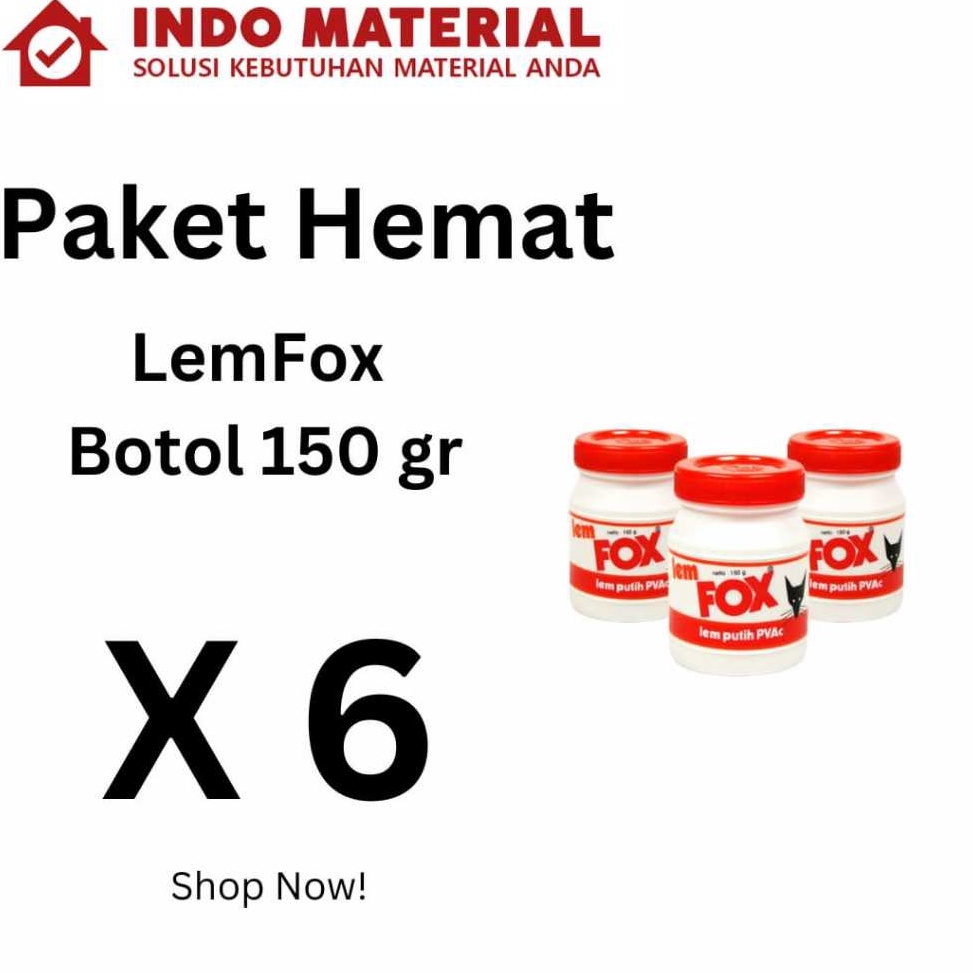 

KODE R32J Paket Hemat Lem Botol 15 gr Setengah Lusin Lem kertas Atk