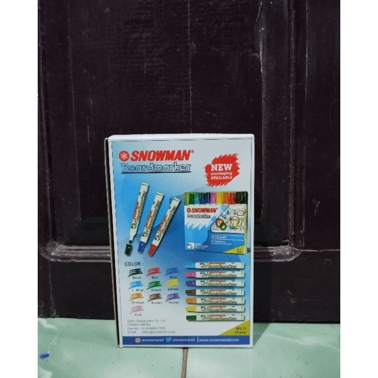 

KODE F57F Spidol Snowman Hitam Board Marker 12pcs