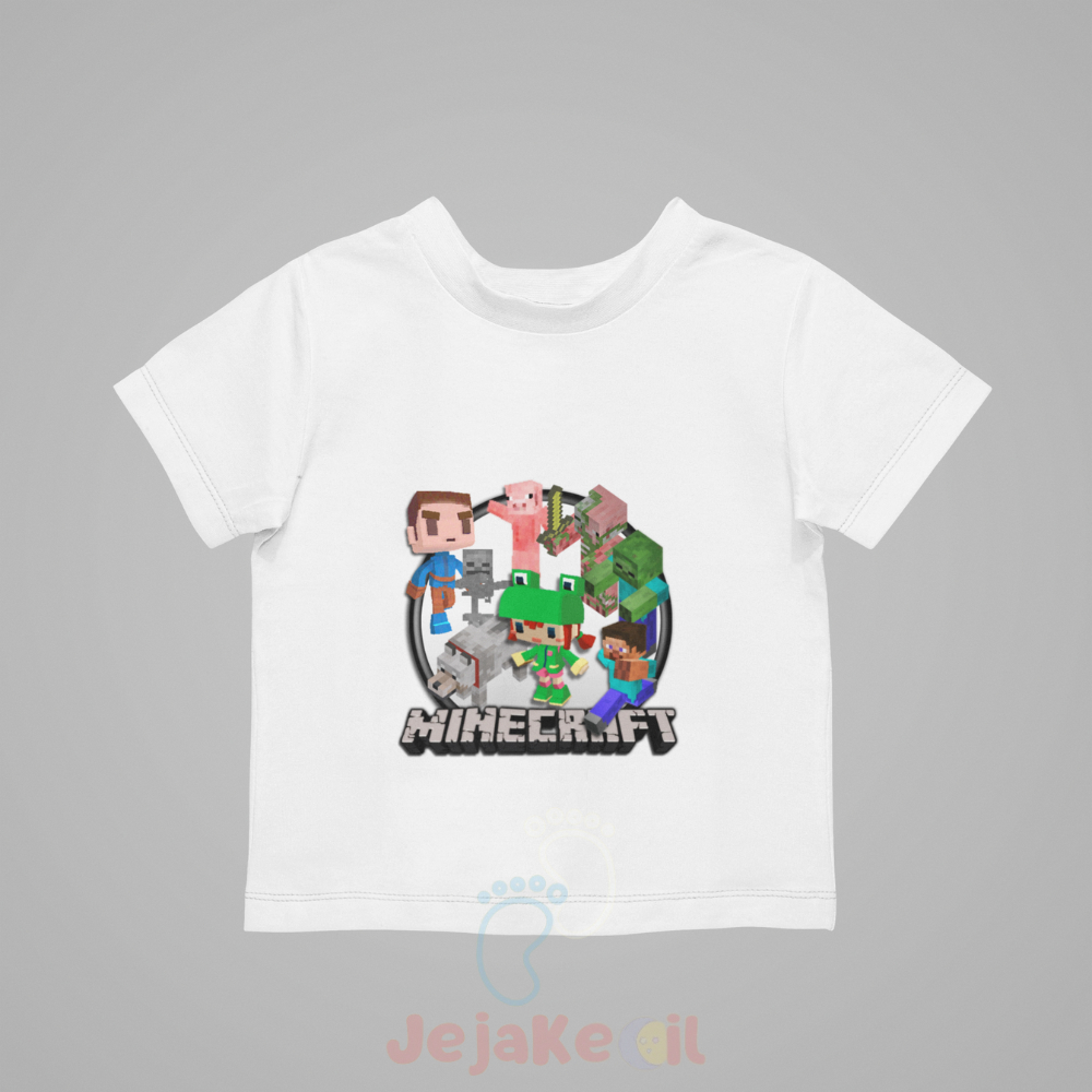 JejaKecil - Baju Fashion atasan anak cowok Minecraft karakter kartun gaming viral keren kaos kasual 