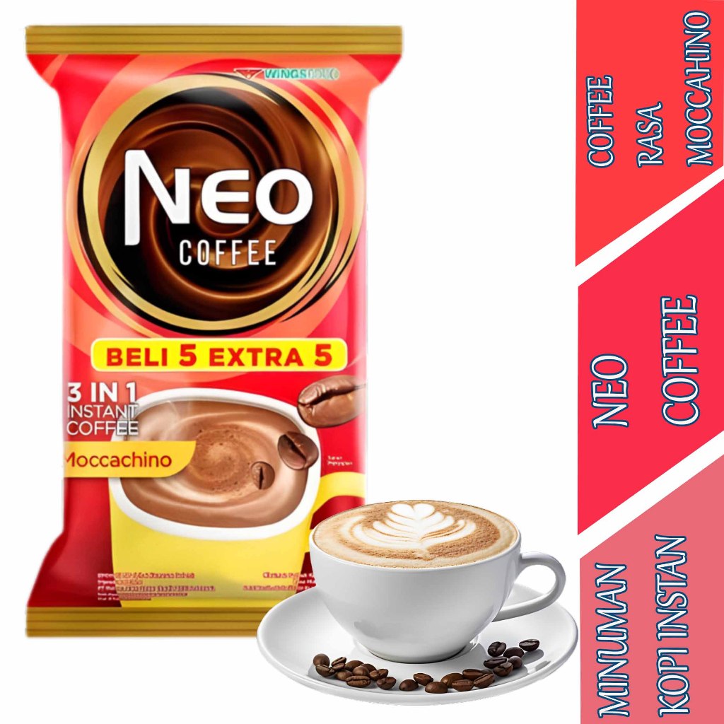 

Coffee Rasa Moccachino - Neo Coffee - Minuman Kopi Instan - 3in1