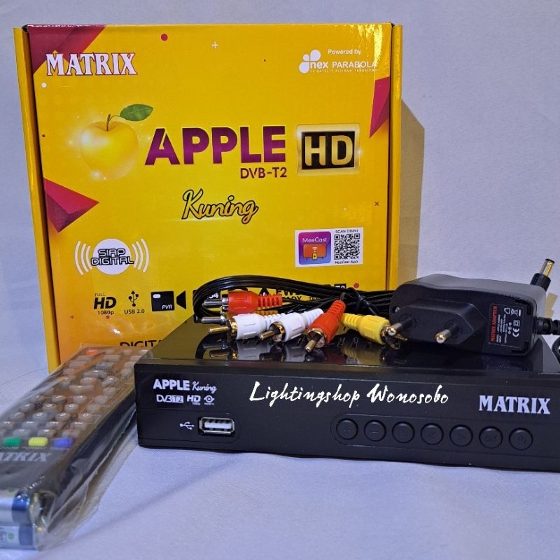 SET TOP BOX TV MATRIX DVD-T2 KUNING, STB MATRIX