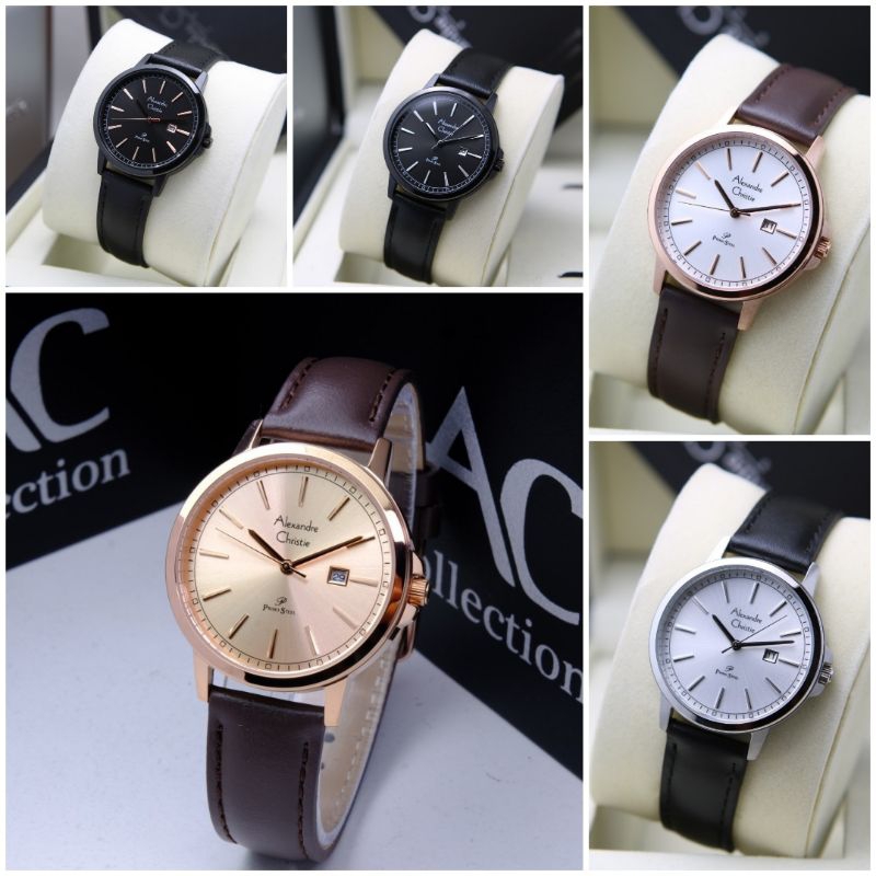 AC1014 Jam Tangan Wanita Alexandre Christie AC 1014 Original Kulit