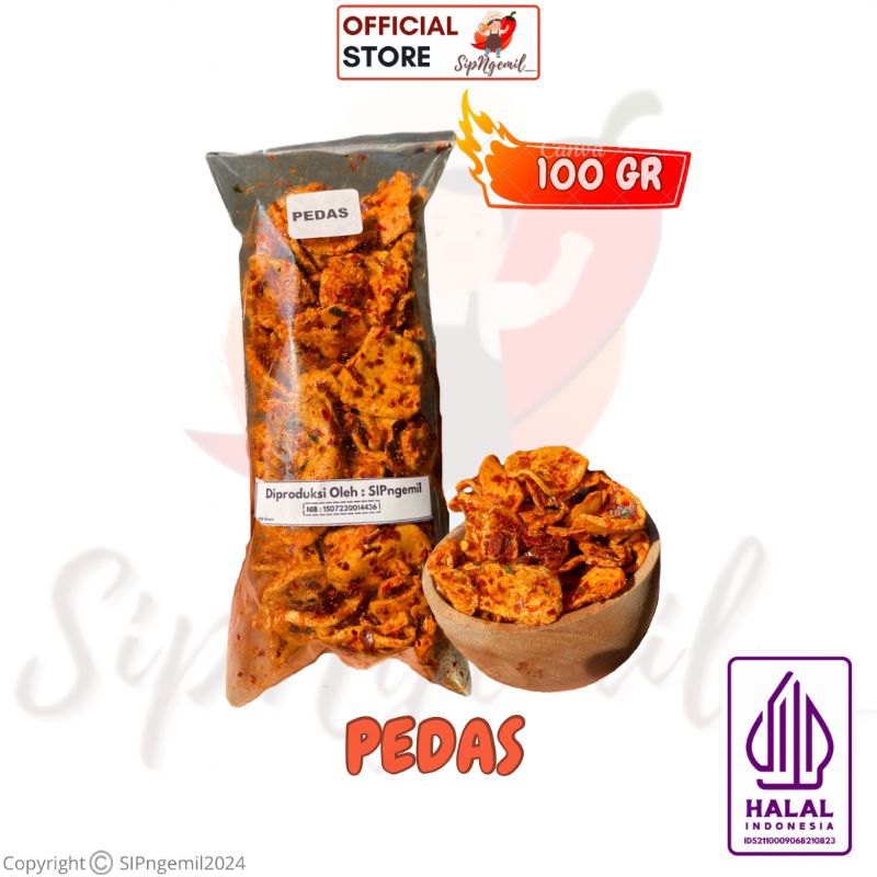 

BASRENG SIPngemil 100 gram PEDAS DAUN JERUK FULL BUMBU MELIMPAH