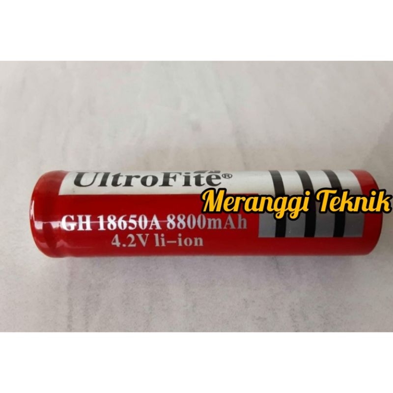 id144 Baterai batre cas rechargeable ultrofito GH 18650A 3.7 3,7 volt