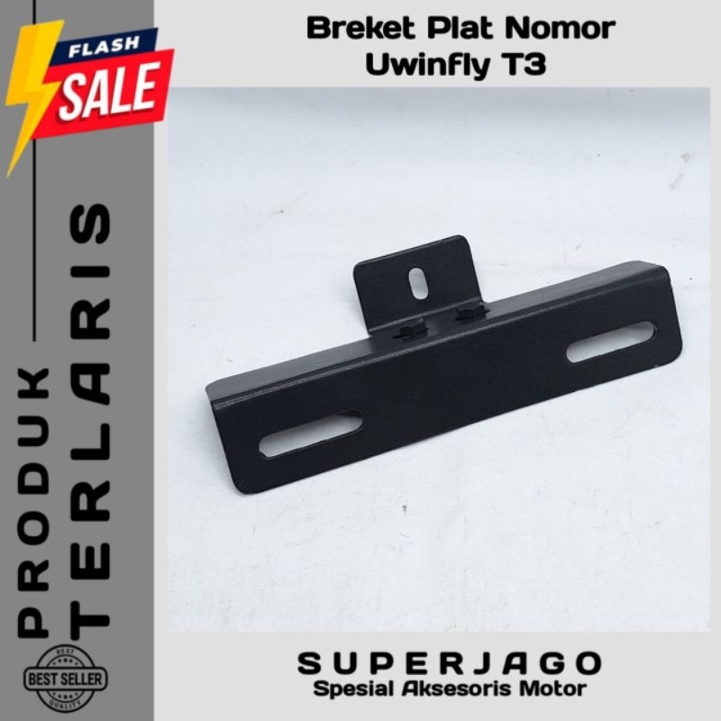 Breket Bracket Dudukan Plat Nomer Depan Motor Listrik Uwinfly T3 T3S T3PRO PRO