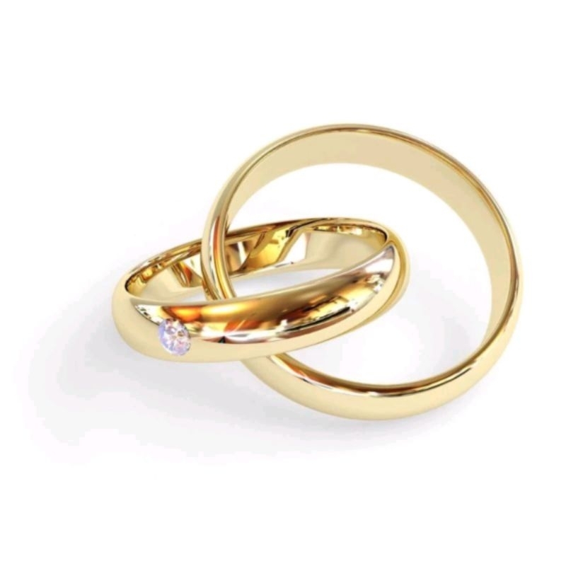 Cincin polos Mata Satu,, Emas Muda kadar 15% HARGA PERBIJI (1,8 GRAM)