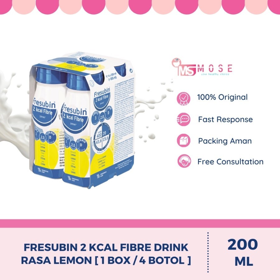 

FRESUBIN 2 KCAL FIBRE DRINK RASA LEMON 200 ML [1 Box/4 Botol]