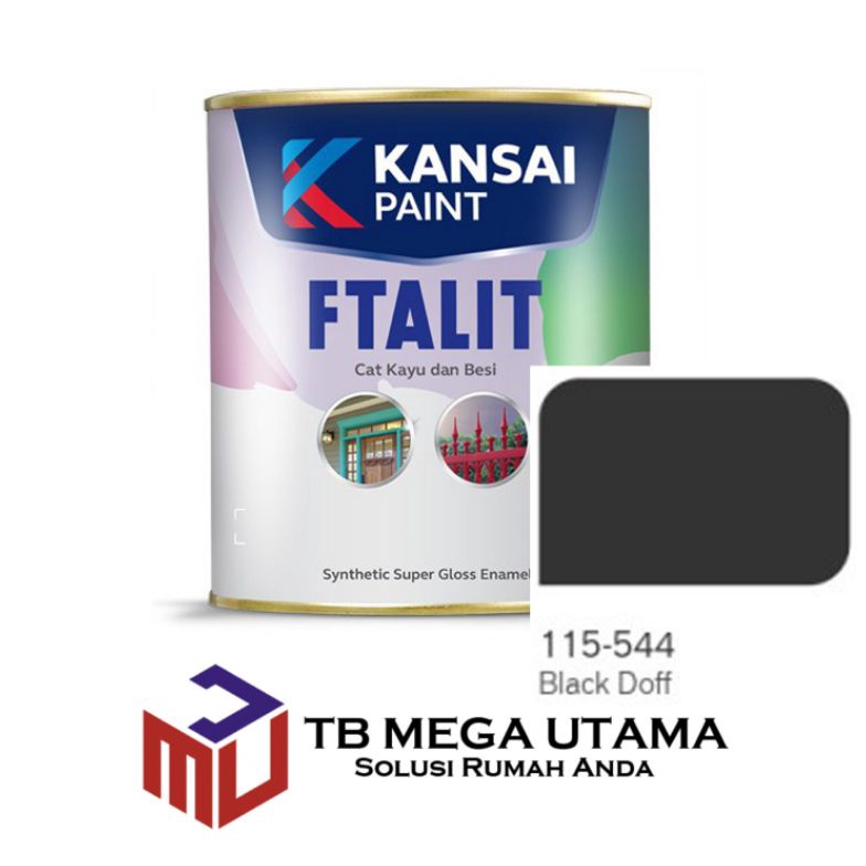 

KODE B92O Cat Ftalit 544 Black Doff 1 kg Kansai Paint Cat Kayu dan Besi