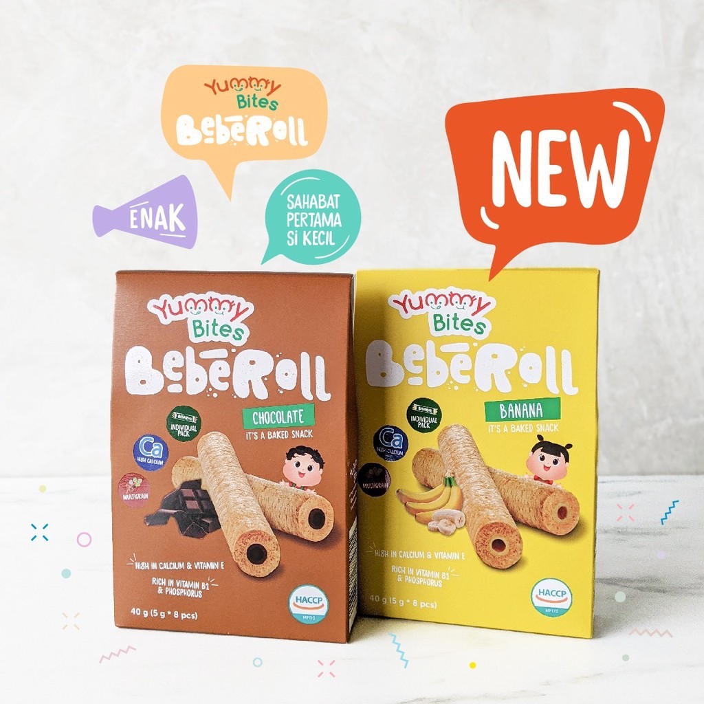

YUMMY BITES BEBEROLL / BABY SNACK / 9 Bulan+/ Tidak Digoreng Melainkan Dipanggang.