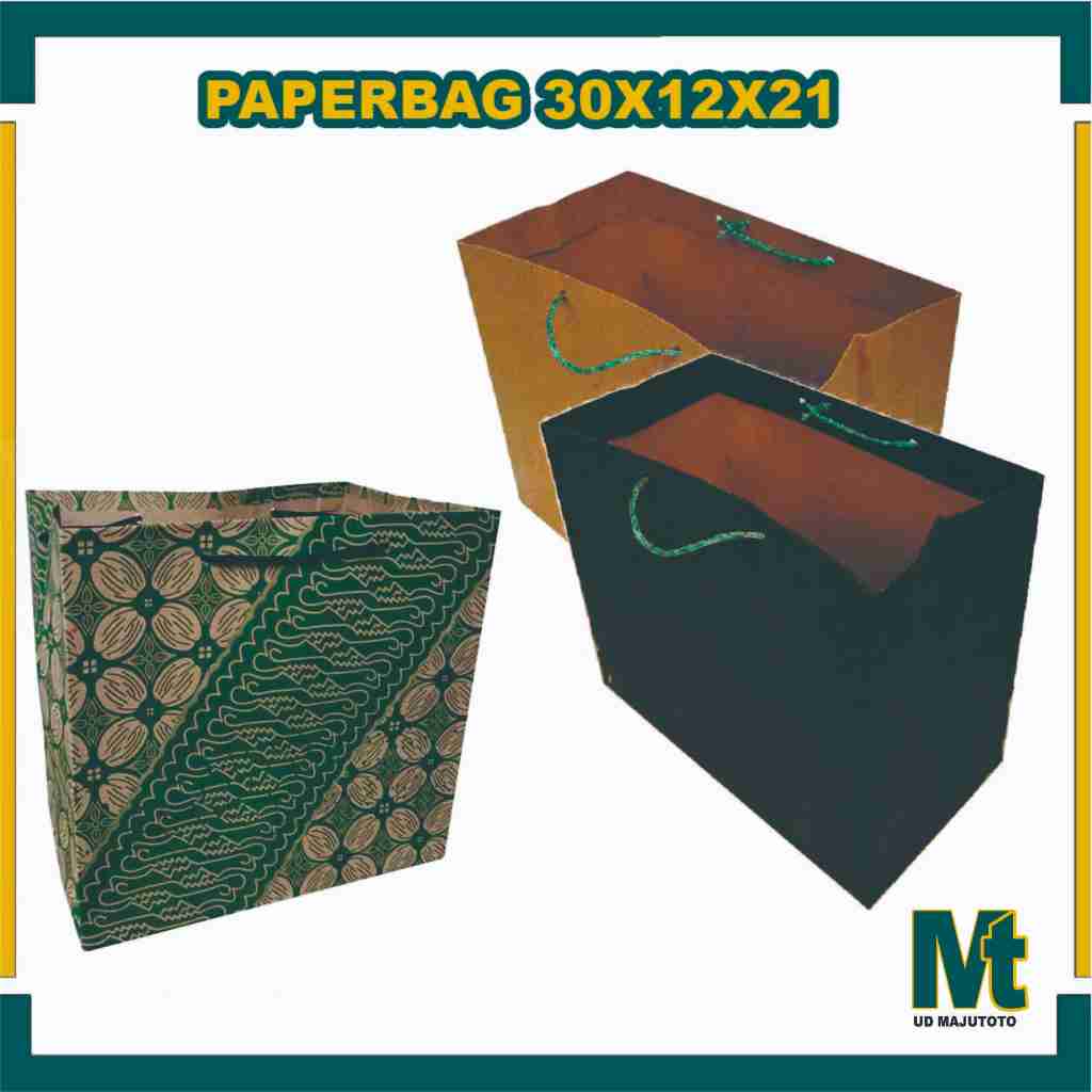 

Paper Bag 30x12x21 Cm (PAKET 12 PCS) / Tas Kertas / Tas Kado / Tas Souvenir