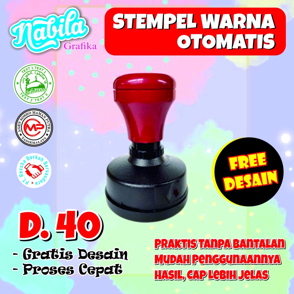KODE N2E STEMPEL CUSTOM UKURAN D4  STEMPEL LUNAS  STEMPEL NAMA  STEMPEL NAMA TOKO  CAP  STEMPEL OTOM