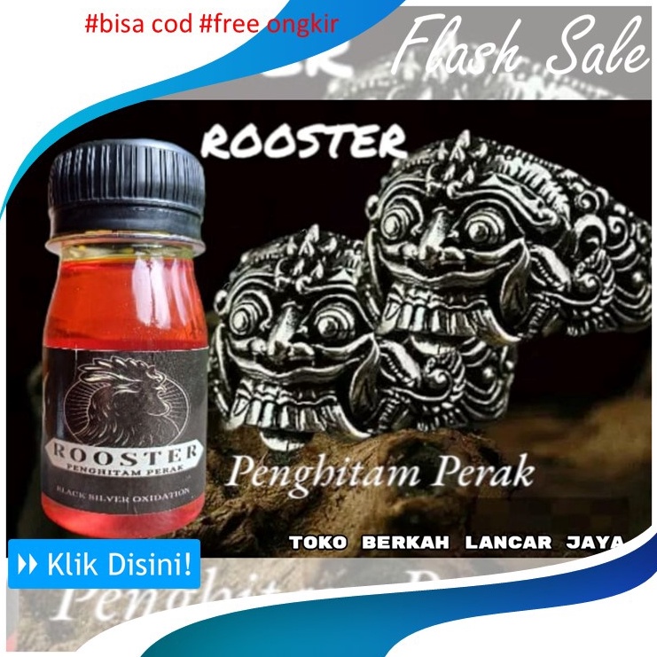 

KODE E12L ROOSTER Penghitam Perak COD Black metal bronir 1ml penghitam atau pemberi warna hitam pada logam besi metal dan Kuningan POLES BRONIR BROUNIR PENGHITAM LOGAM PERAK