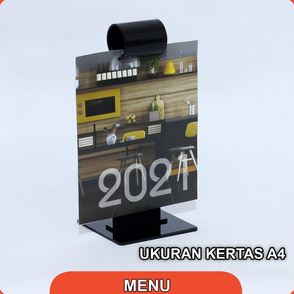 

KODE X2S Gantungan Menu Akrilik Acrylic Menu Stand Resto Display Menu A4
