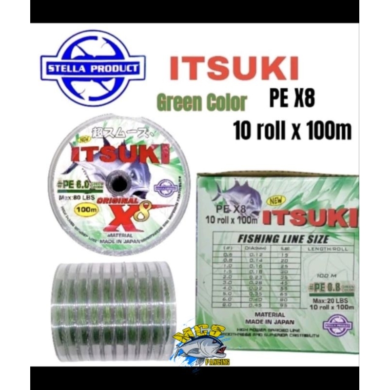senar pe itsuki x8 100mtr conecting