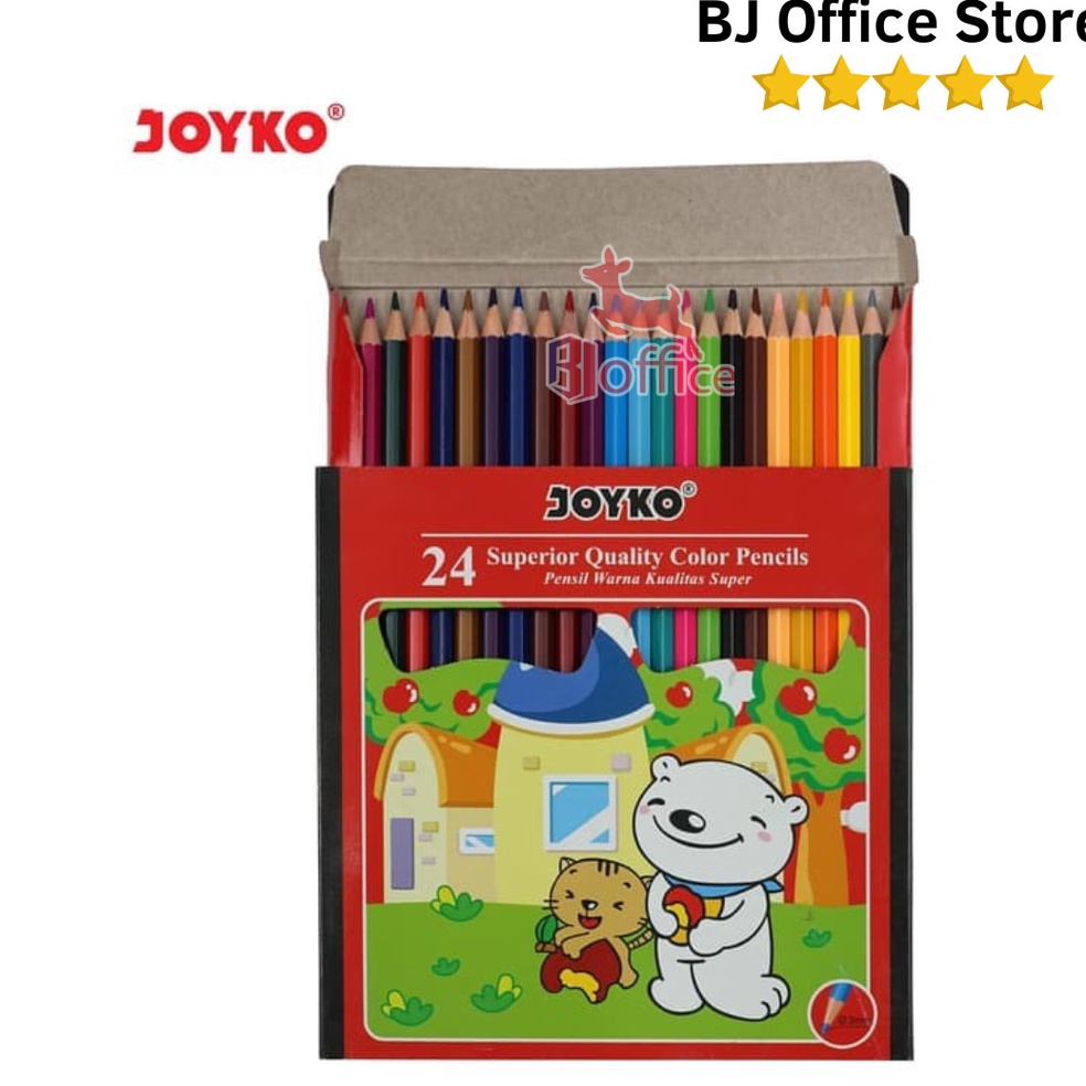 

KODE X74O Pensil Warna Joyko CP24PB Pensil Warna 24 Warna