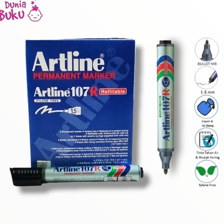 

KODE I48L 1 Box 12 Pcs Spidol Permanent Marker Artline 17