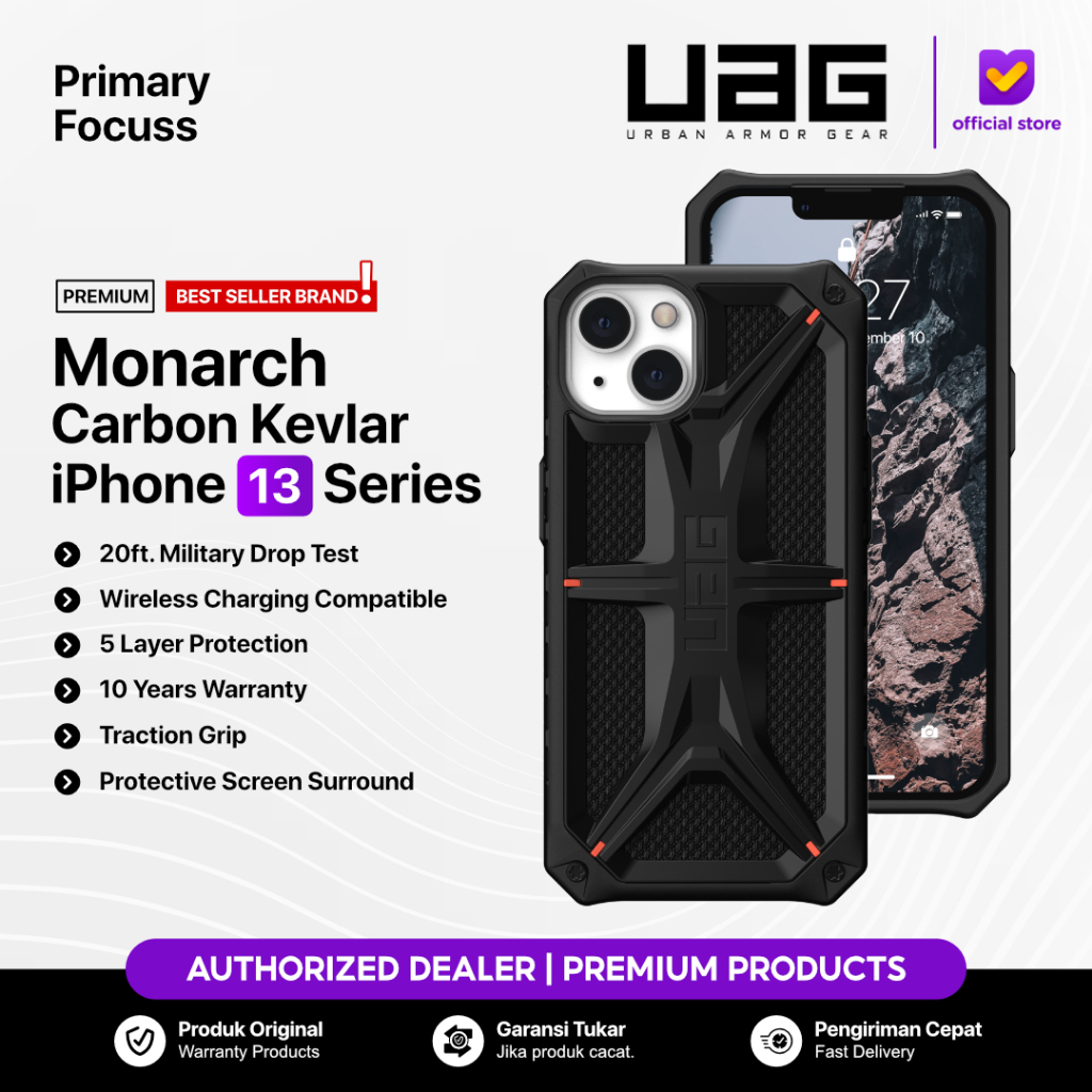 UAG Case iPhone 13 PRO MAX 13 PRO UAG MONARCH Rugged Slim ShockProof - Primary Focuss