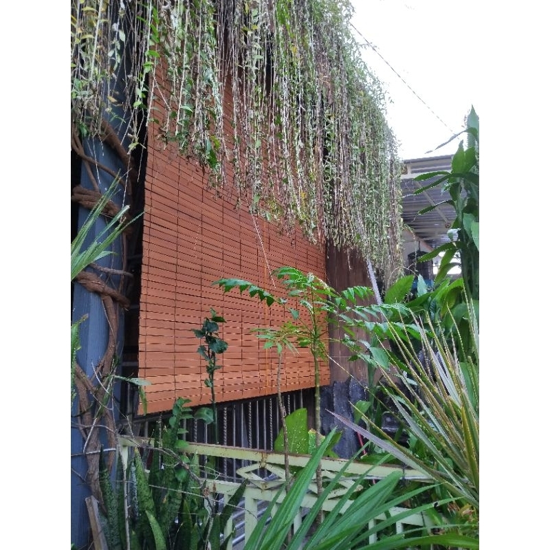 krey kayu outdoor,untuk tampias panas dan hujan ukuran 1x2m, 1,5x2m, 2x2m