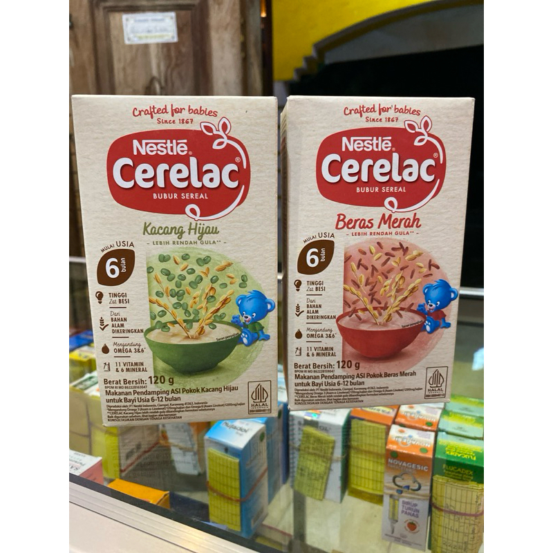 

Cerelac Bubur sereal Nestle 120g Beras Merah / Kacang Hijau/ Pisang 8 Sachet